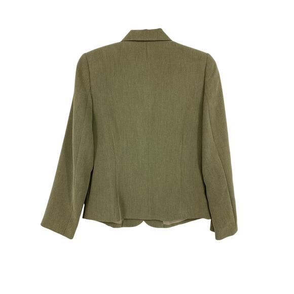 VTG Cypress Grove 2 Piece Suit Set Blazer Straight Leg Pant Womens XS Olive Tan - Picture 5 of 9